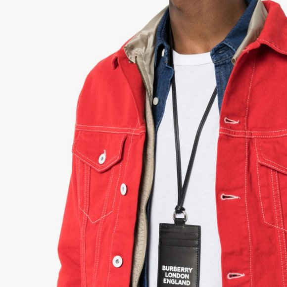 Burberry Calfskin Lanyard Card Case in Black - Picture 5 of 5